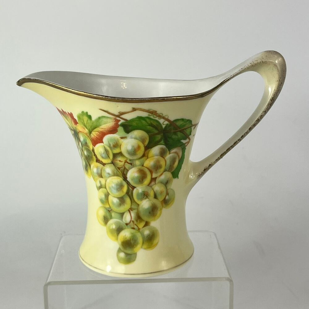 Handpainted Cacilie Bavaria Pitcher Wine Decanter Vintage German Pottery Stamped